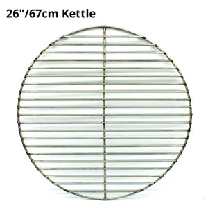 67cm weber kettle top view, Hunsaker Style heavy duty round grate grill