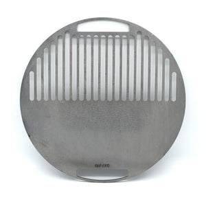 Smokey Joe Half Smash Half Grill plate top view white background