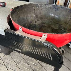 weber mounting brackets installed upside down showing the extra height you can get