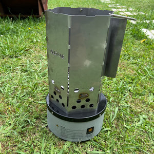CLD Fabrication heavy duty stainless chimney starter – compatible with HeatBeads Chimney Booster for fast ignition