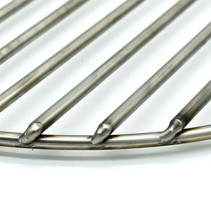 close up showing the 6mm 304ss rod welded to the grate ring
