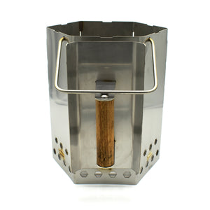 CLD Fabrication heavy duty extra large 304 stainless steel chimney starter – 1.6mm and 2mm steel construction detail