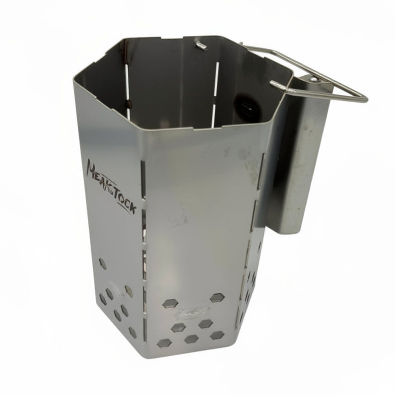 CLD Fabrication stainless steel charcoal chimney starters in mini, standard and extra large sizes – light coals fast with no lighter fluid