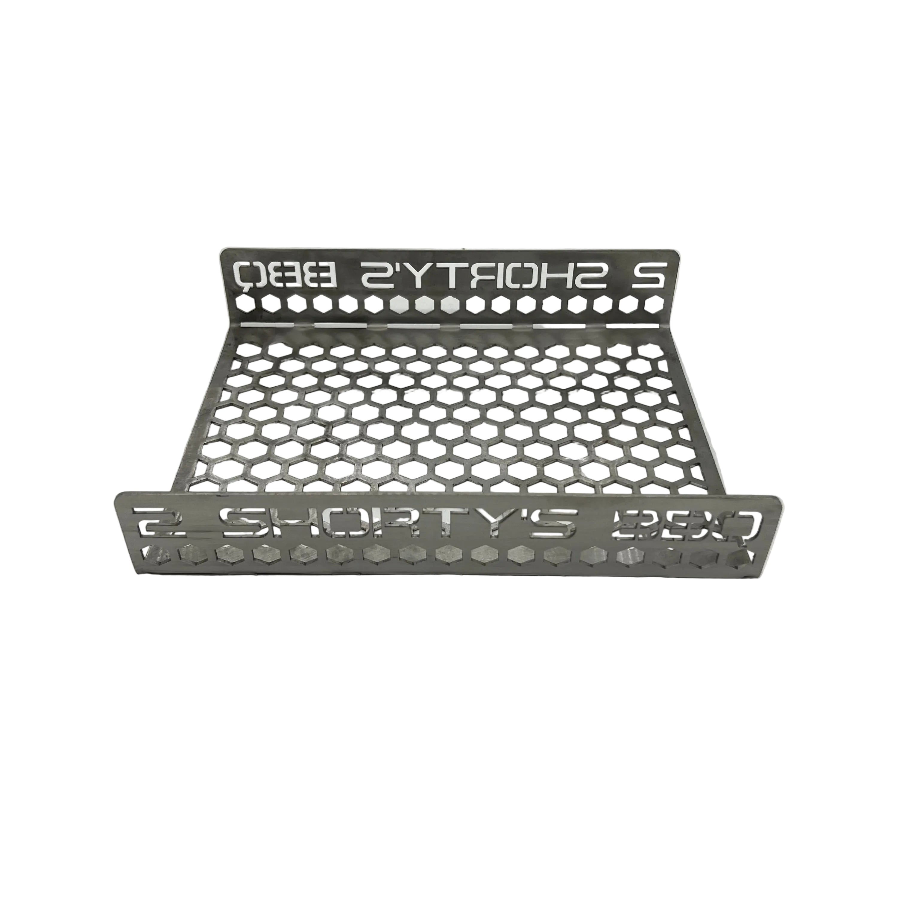 Brisket Mate Short Brisket Caddy – example custom laser-cut branding showing personalised text on front and rear panels, CLD Fabrication