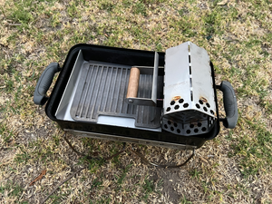 GA bundle kit placed inside a weber GA showing all parts will fit inside