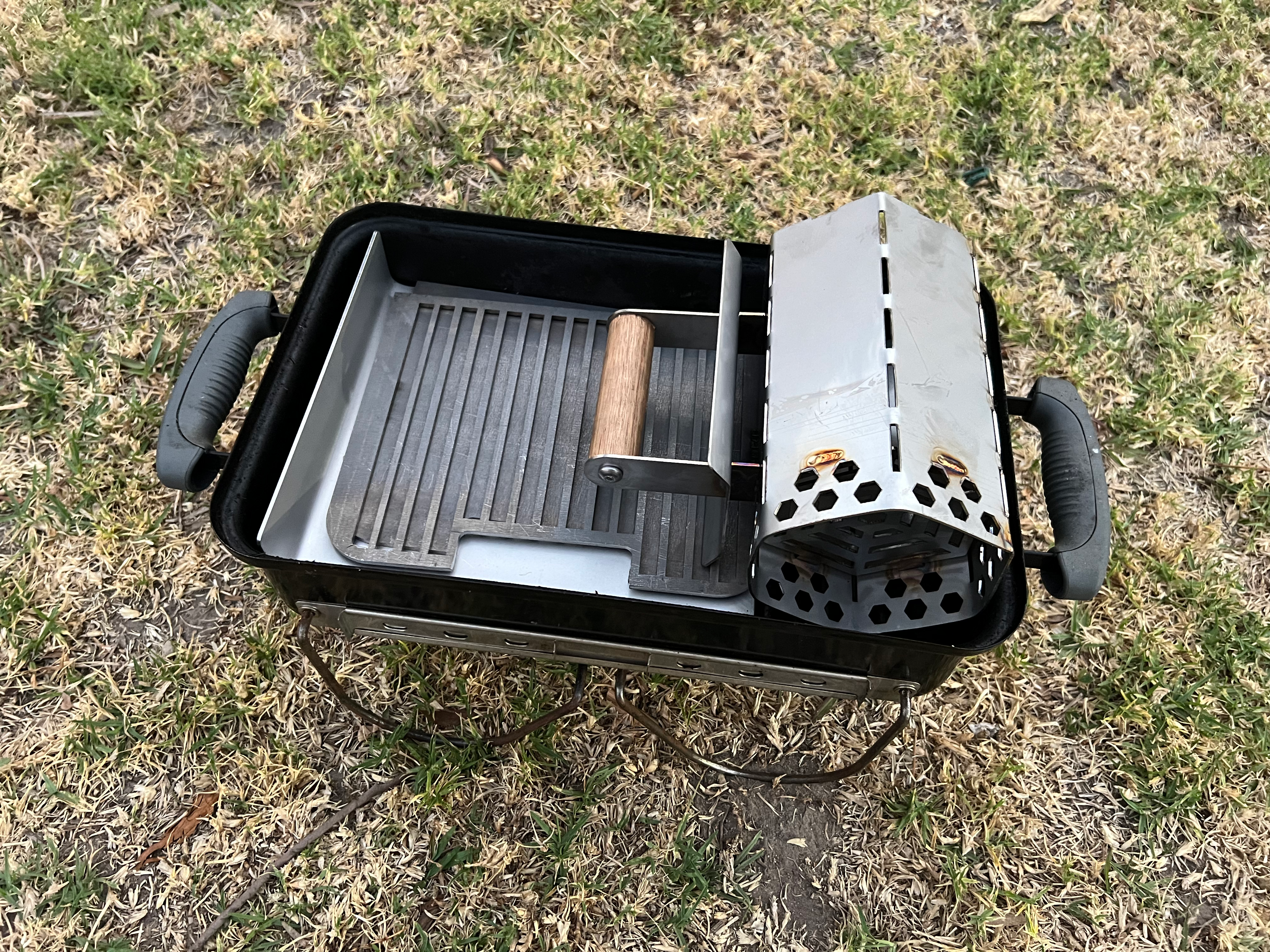GA bundle kit placed inside a weber GA showing all parts will fit inside