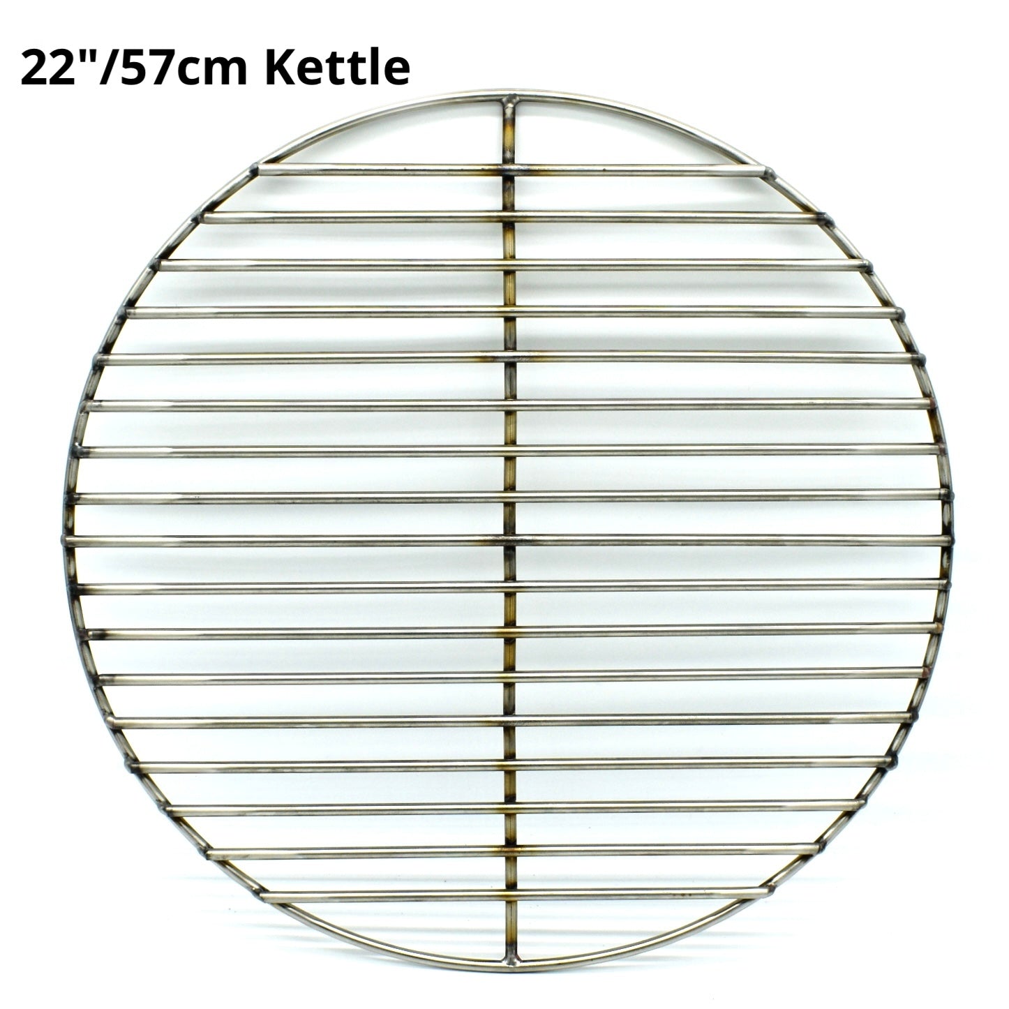 57cm weber kettle top view, Hunsaker Style heavy duty round grate grill