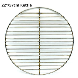 57cm weber kettle top view, Hunsaker Style heavy duty round grate grill