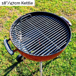 47cm grill grate fitted to a red weber kettle grass background