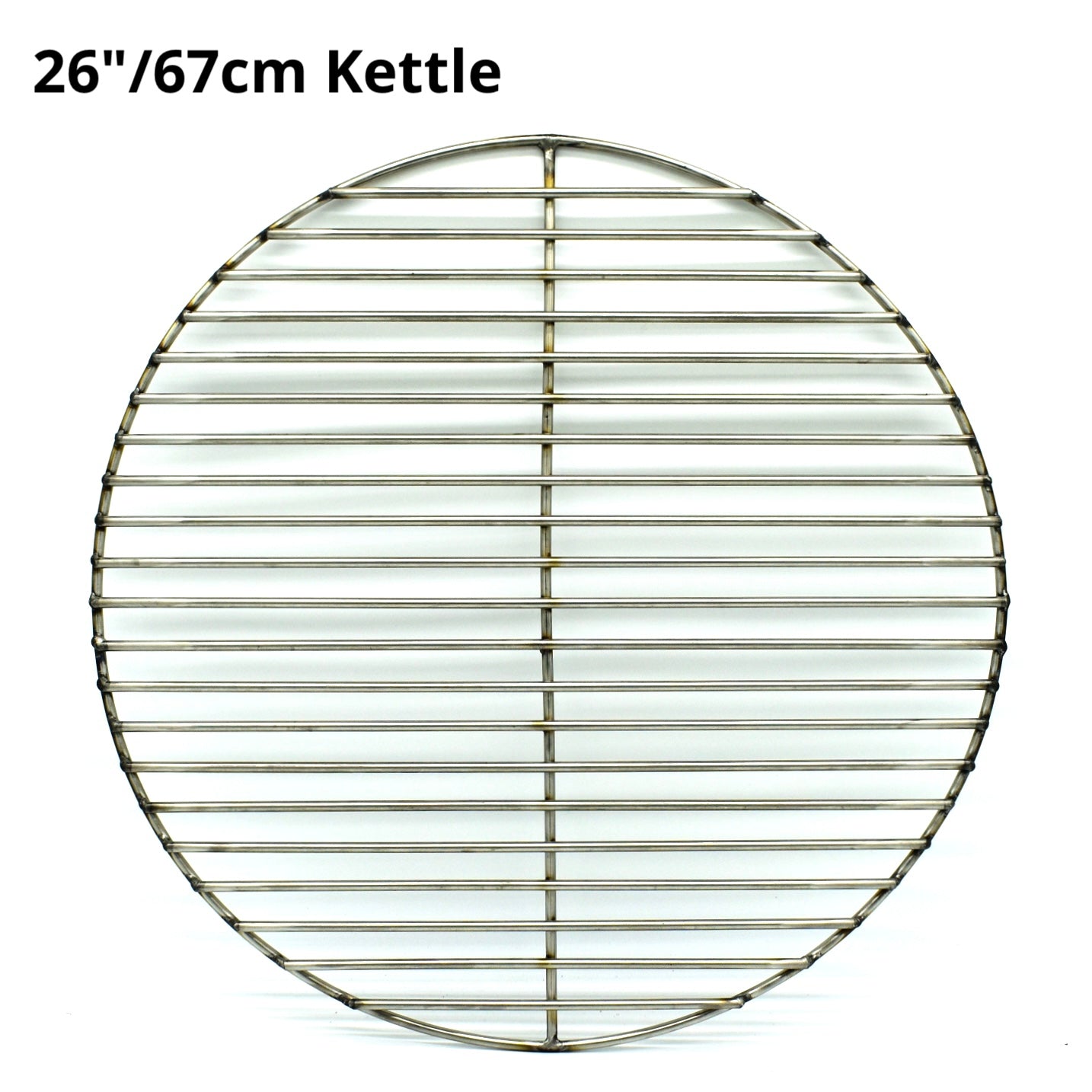 67cm weber kettle top view, Hunsaker Style heavy duty round grate grill