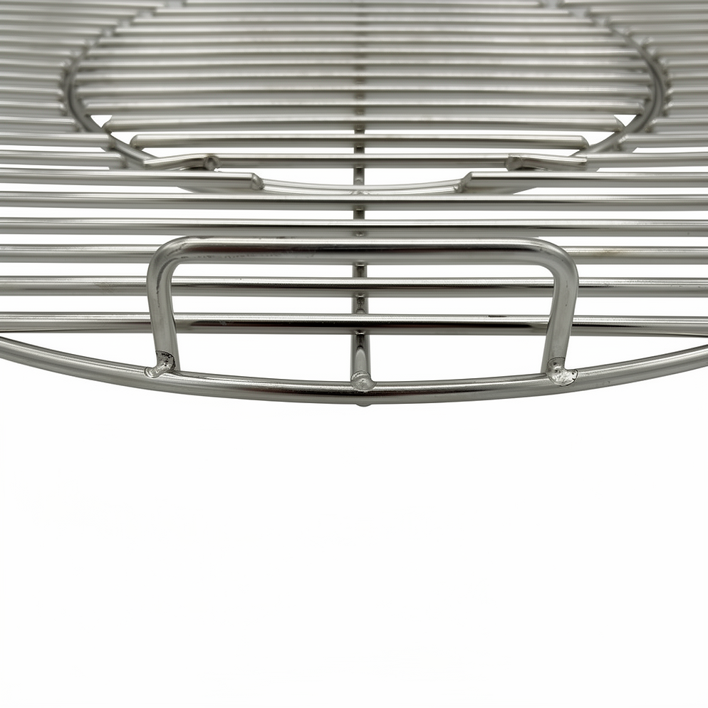 57cm stainless steel kettle grill grate with removable centre section removed – Australian-made Weber GBS and Hunsaker alternative