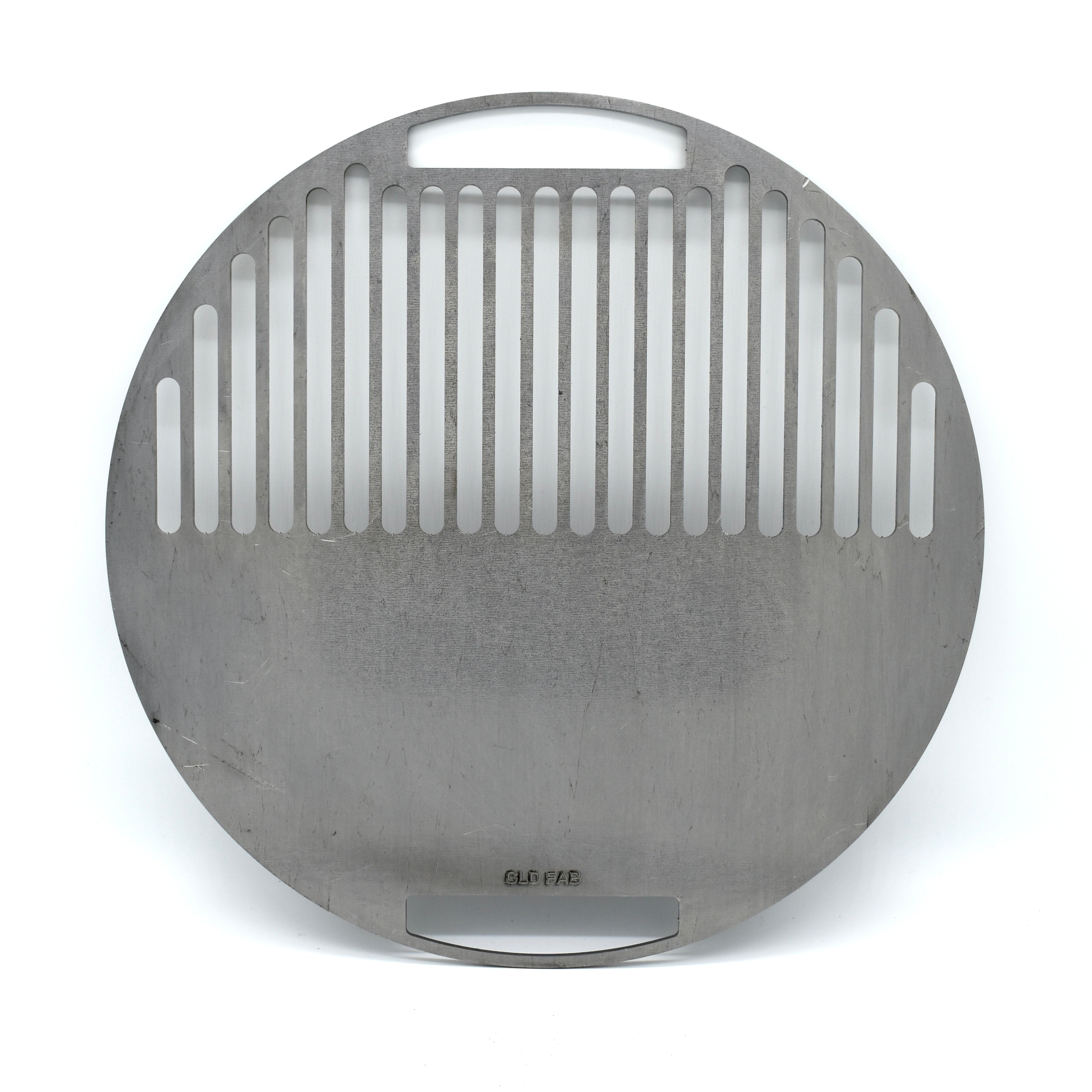 Smokey Joe Half Smash Half Grill plate top view white background