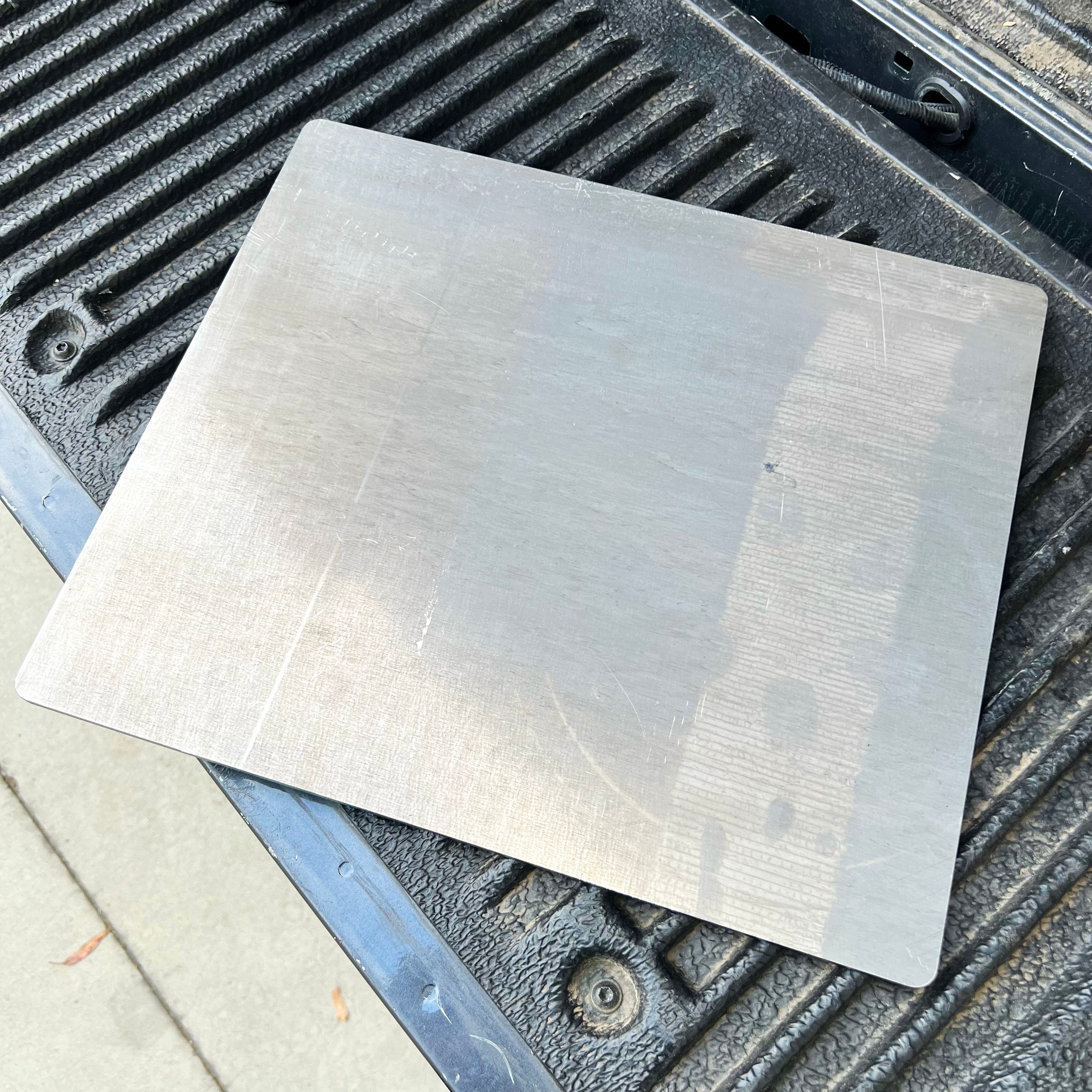 Rectangular Pizza steel to suit oven use due to size, perfect for Crispy base pizza
