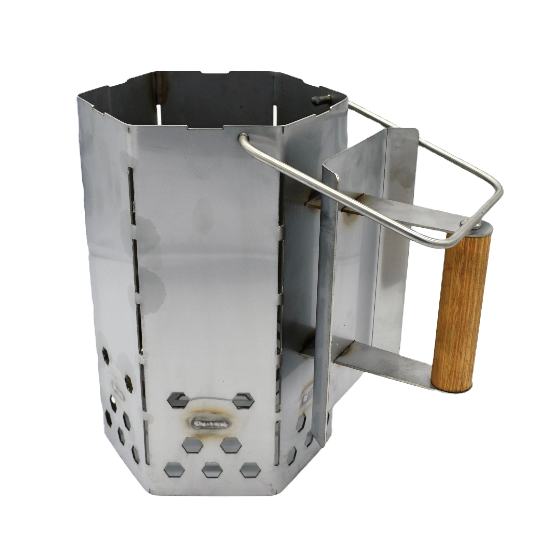 CLD Fabrication heavy duty stainless charcoal chimney starter – 304SS standard size, product shot