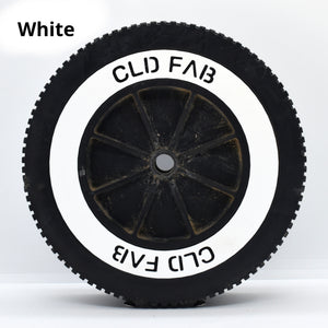 White custom weber wheel insert shown fitted