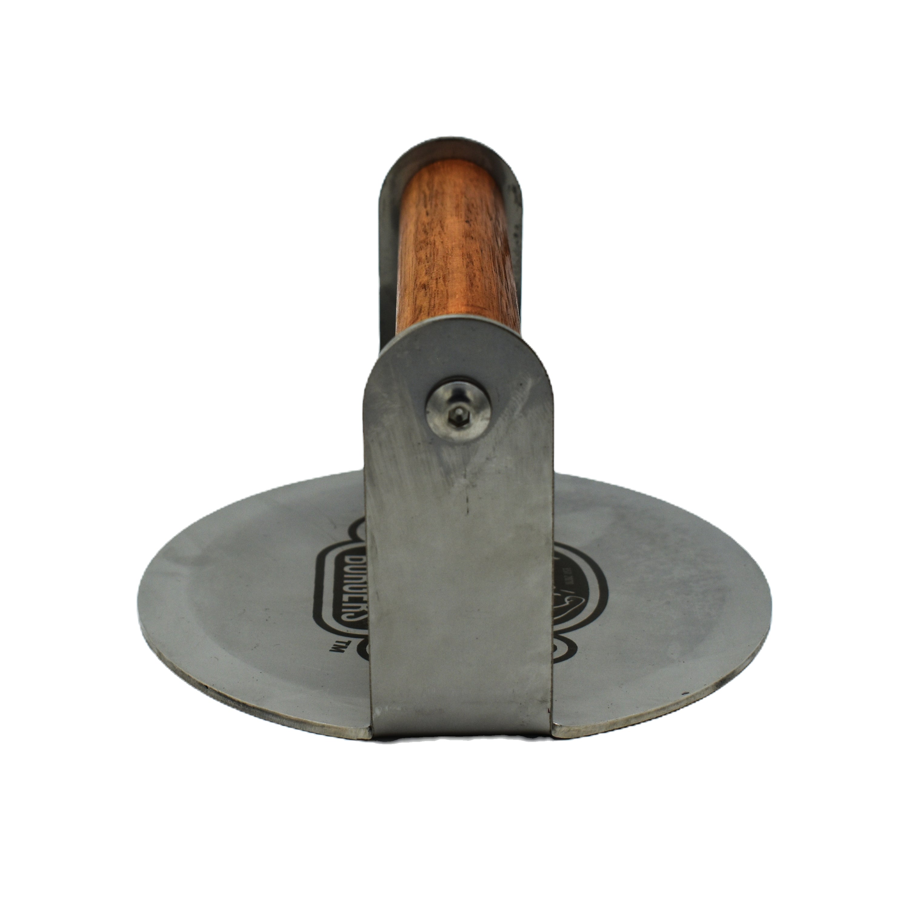 Stainless Burger Smasher side view white background