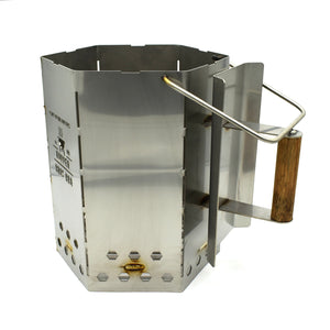 CLD Fabrication heavy duty extra large stainless charcoal chimney starter – 304SS, product shot