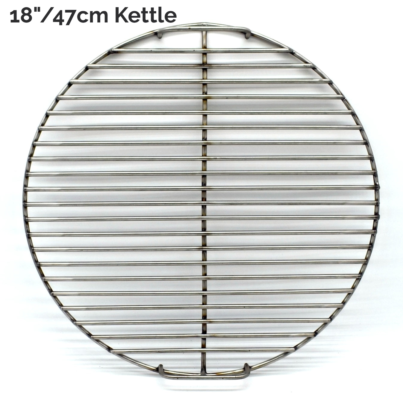 Top view of the heavy duty grill showing profile for a 18" kettle