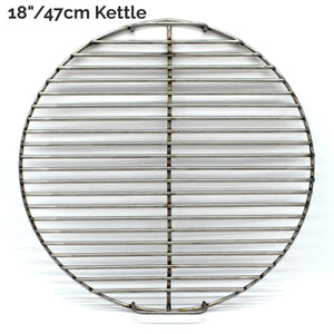 Top view of the heavy duty grill showing profile for a 18" kettle
