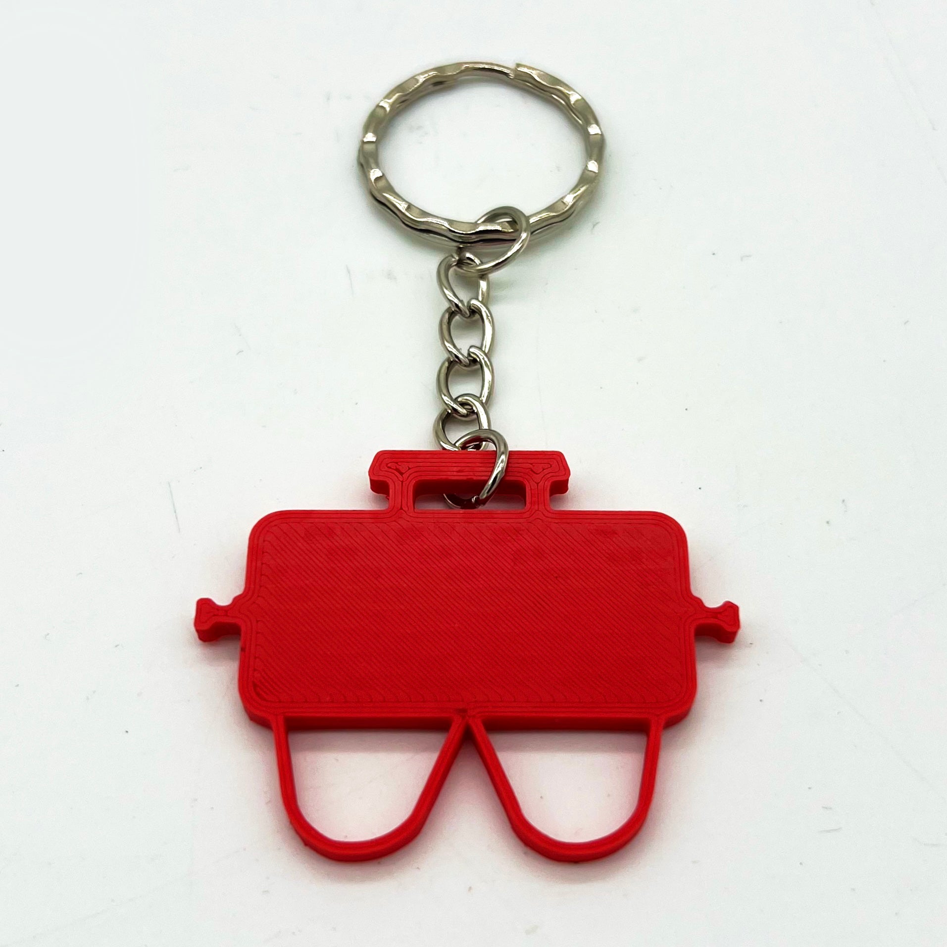 Close up shot of a Red Weber Go Anywhere GA Keyring