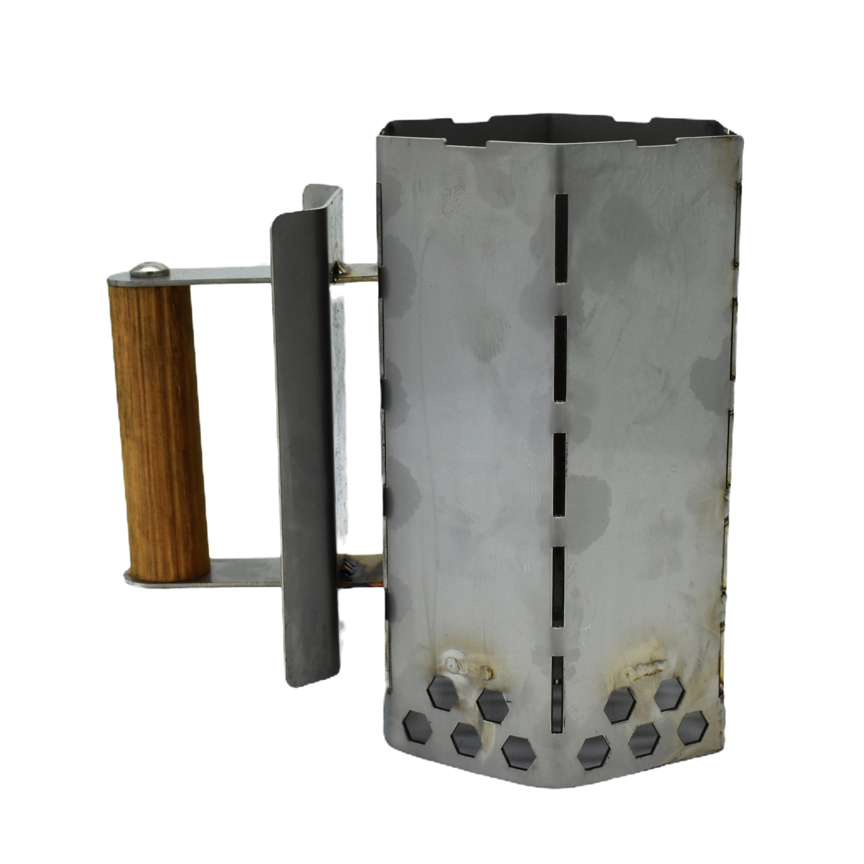 CLD Fabrication mini charcoal chimney starter – 304 stainless steel, built tougher than Smokey BBQ Bits or Pyralit