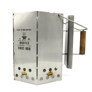 CLD Fabrication heavy duty XL stainless charcoal chimney starter – alternative to Pyralit ignition unit