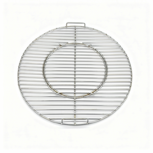 CLD Fabrication stainless steel Weber GBS replacement grate with removable centre fitted to 57cm kettle BBQ – rust-free upgrade