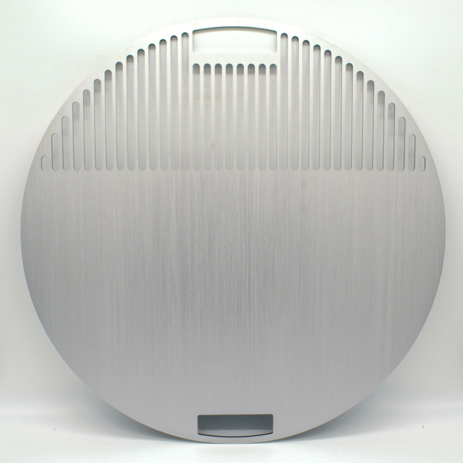 Stainless Steel Weber Summit smash grill plate, 1/3 grill and 2/3 griddle plate