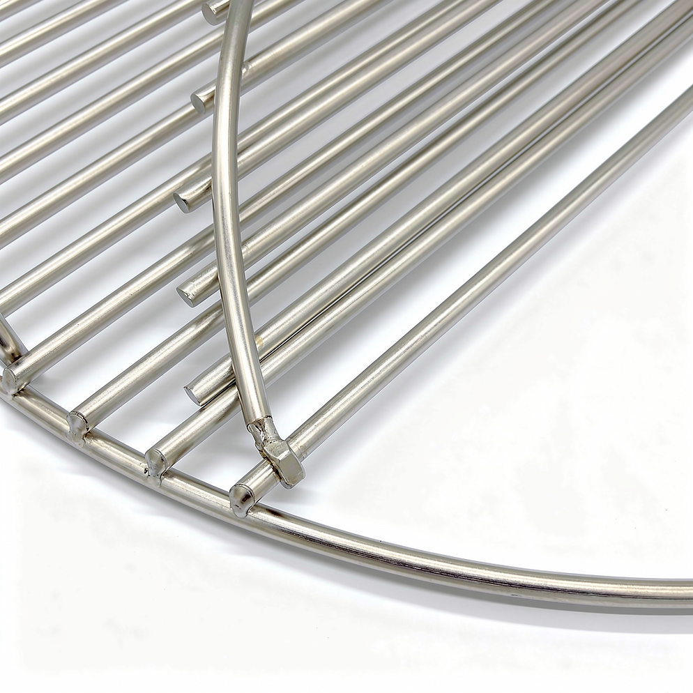 CLD Fabrication stainless steel Weber kettle grill grate with large opening – Australian-made Hunsaker and HexGrate alternative