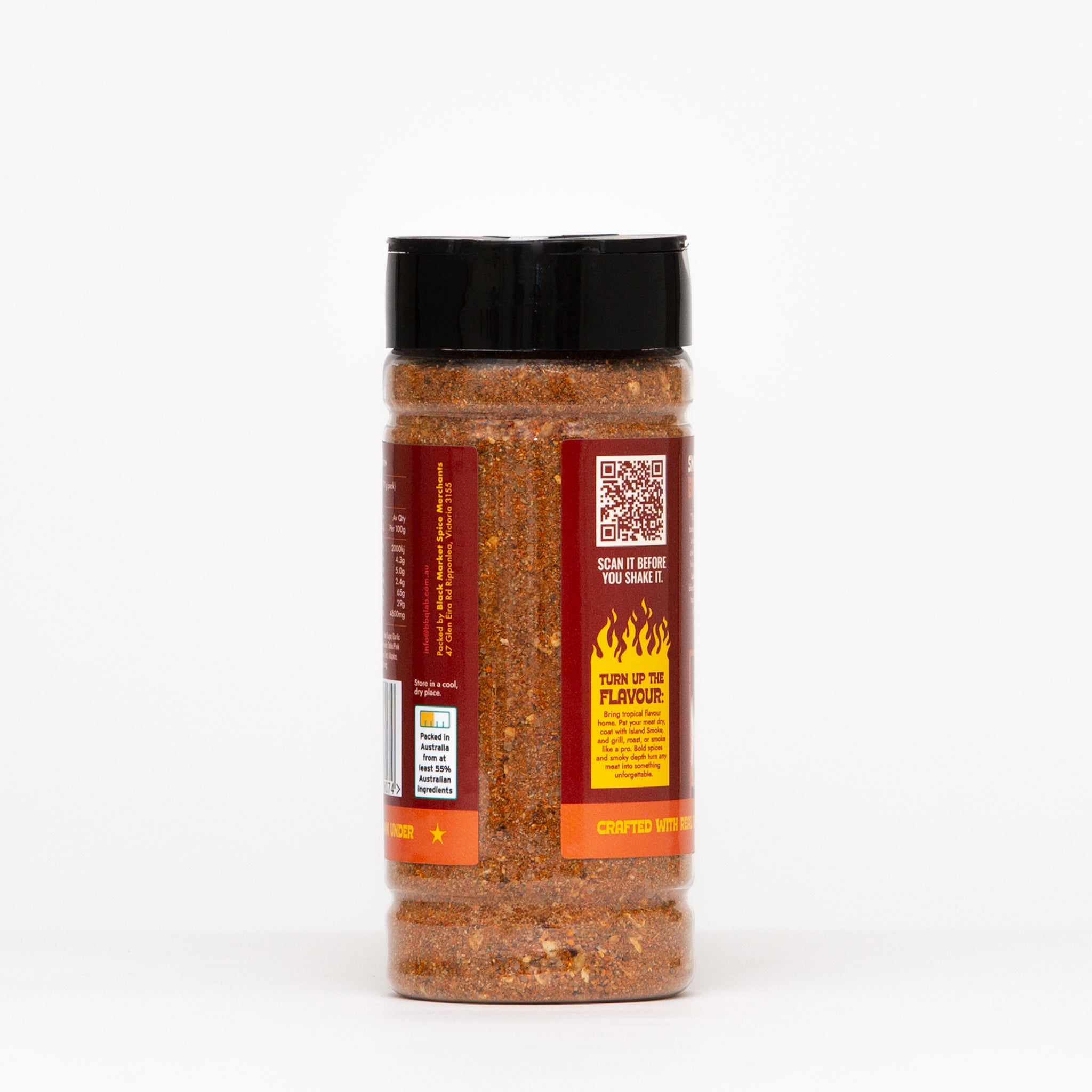 Island Smoke BBQ Rub by BBQ LAB – back of pack showing ingredients